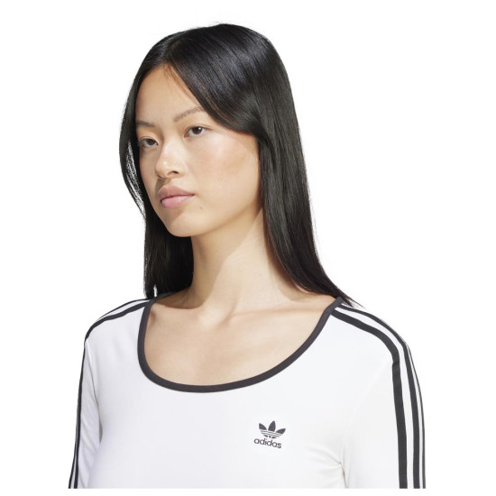 Adidas Γυναικεία μακρυμάνικη μπλούζα Adicolor 3-S Long Sleeve Cropped Tee